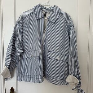 H&M Striped Canvas Jacket